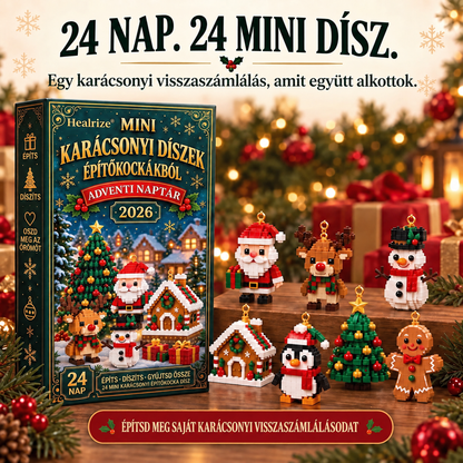 ⭐Healrize® adventi naptár 24 darab karácsonyi mini építőelem-dísszel