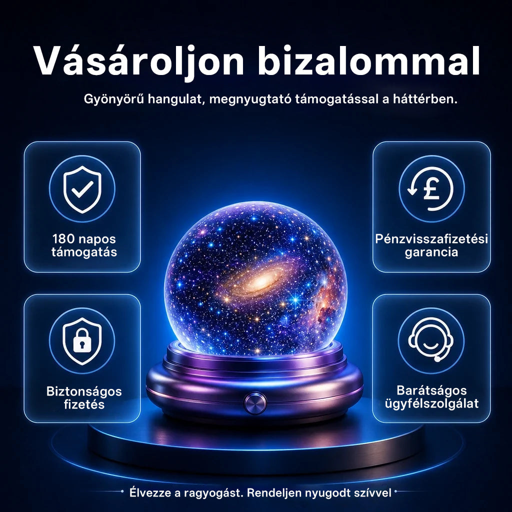 🫧CleraNaure® Új generációs intelligens éjszakai fényprojektor – Dinamikus 5D holografikus látvány HD-minőségben