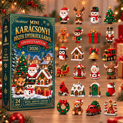 ⭐Healrize® adventi naptár 24 darab karácsonyi mini építőelem-dísszel