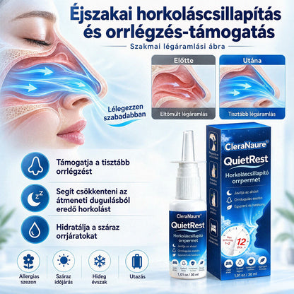 CleraNaure® QuietRest horkoláscsökkentő orrspray