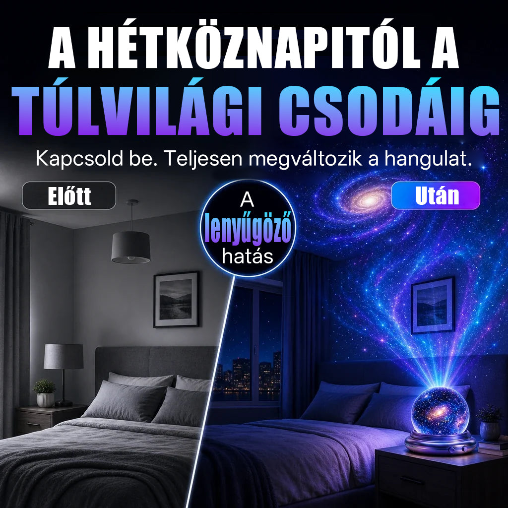 🫧CleraNaure® Új generációs intelligens éjszakai fényprojektor – Dinamikus 5D holografikus látvány HD-minőségben