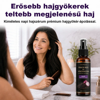 CleraNaure® Fekete rizs és vöröshagyma hajnövekedést támogató spray