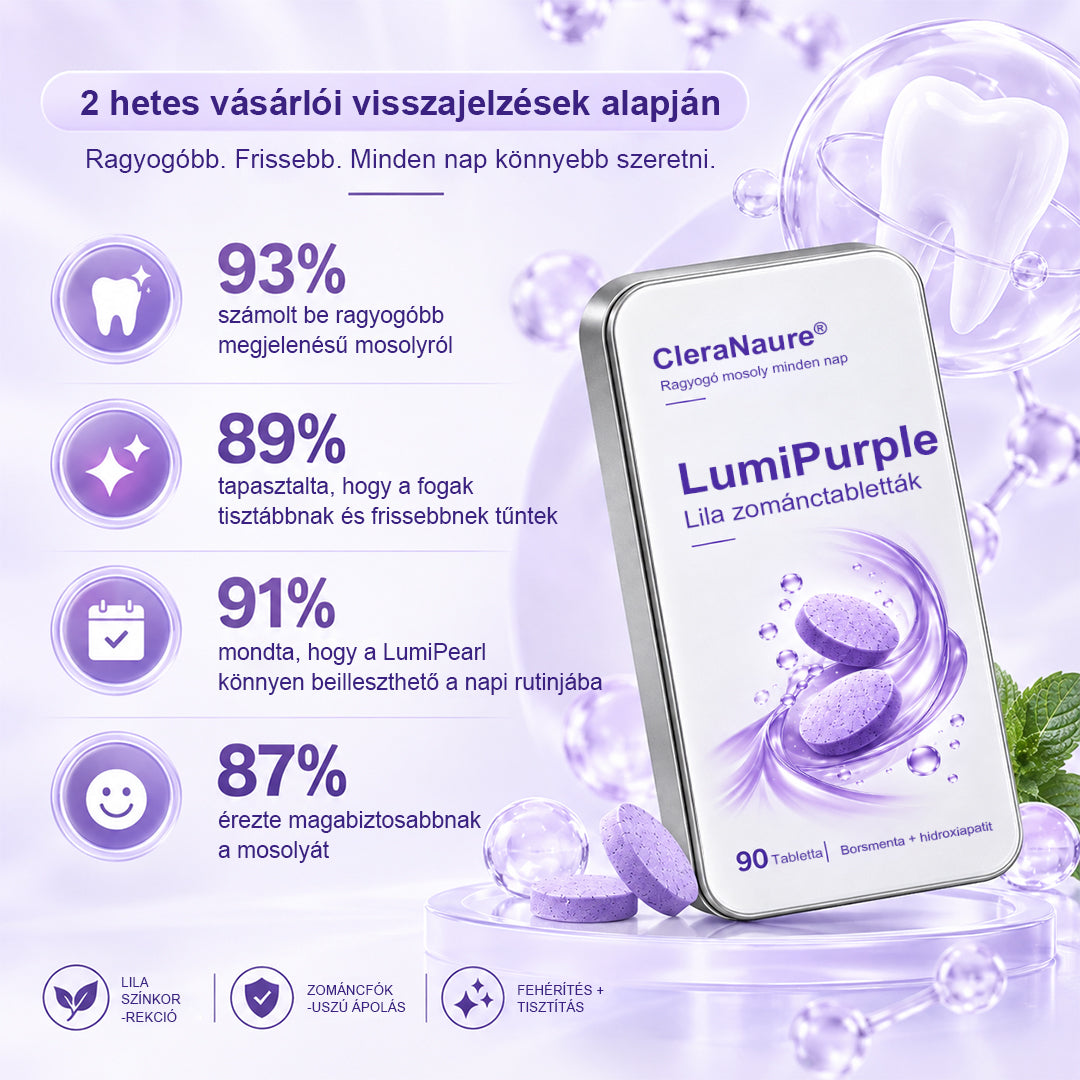 CleraNaure® LumiPearl Lila Zománctabletták