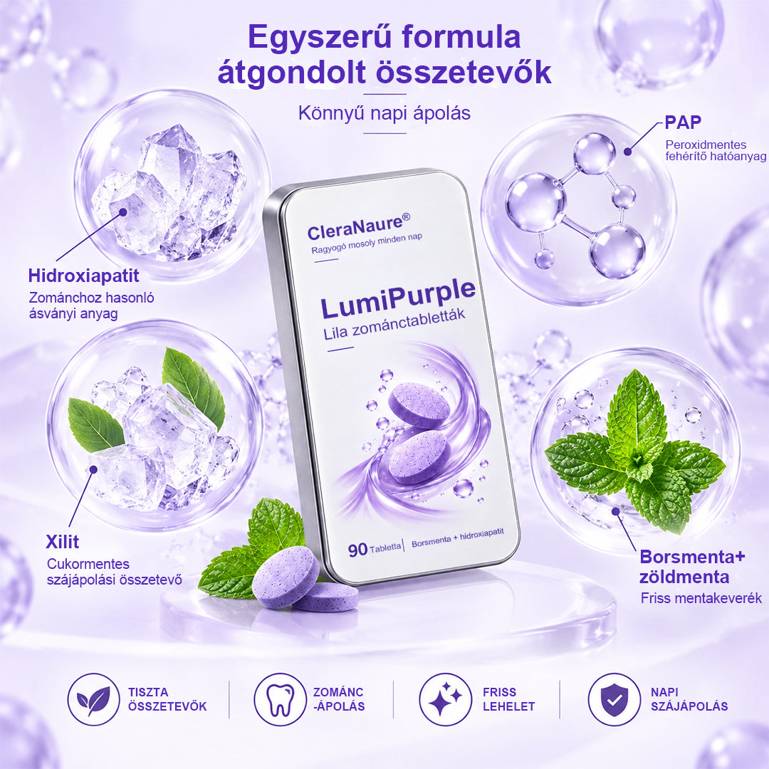 CleraNaure® LumiPearl Lila Zománctabletták