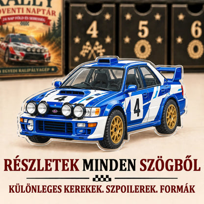 🏎️ Rali karácsonyi adventi naptár 2026 – 24 nap tele sebességgel és izgalommal, 24 gyűjthető raliautóval (2D modellek)