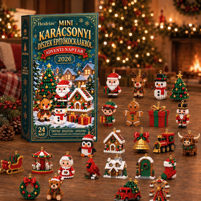 ⭐Healrize® adventi naptár 24 darab karácsonyi mini építőelem-dísszel