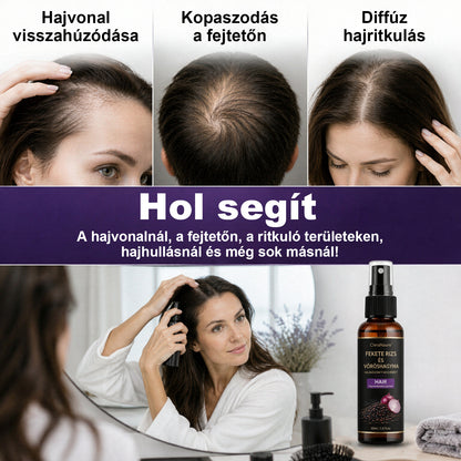 CleraNaure® Fekete rizs és vöröshagyma hajnövekedést támogató spray