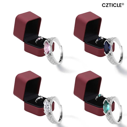 CZTICLE® magnetológiai moissanit gyémántgyűrű
