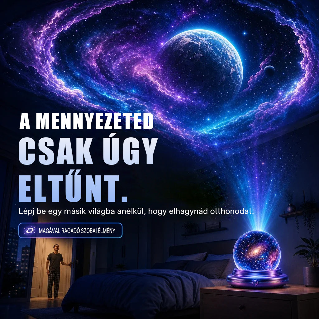 🫧CleraNaure® Új generációs intelligens éjszakai fényprojektor – Dinamikus 5D holografikus látvány HD-minőségben